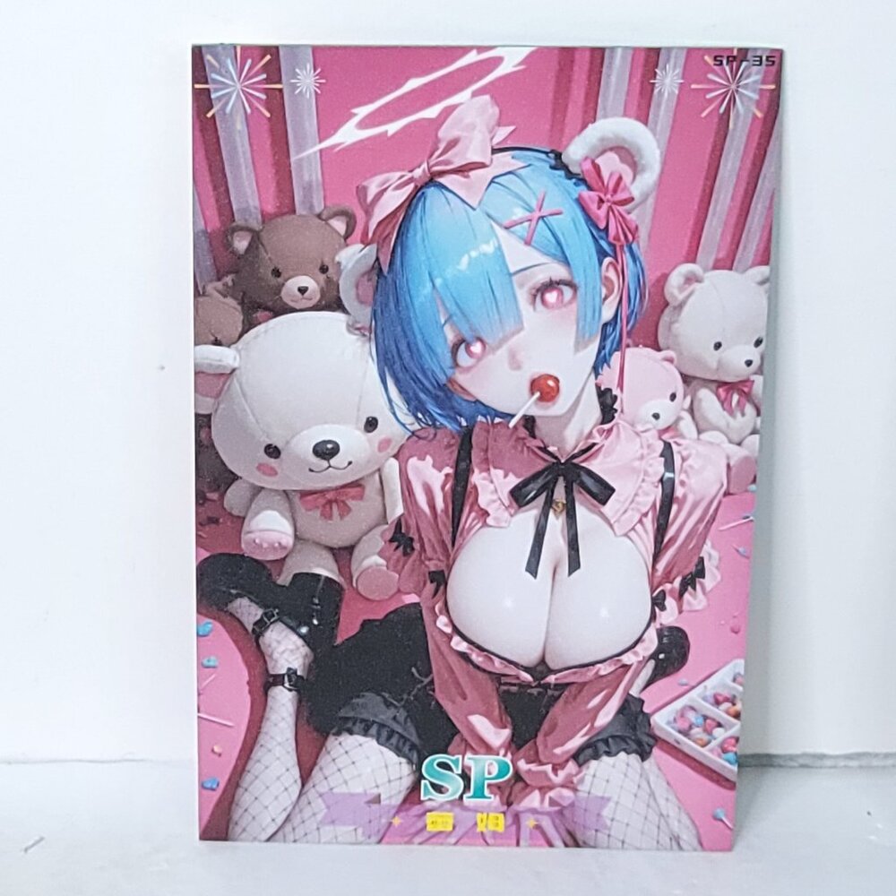 Rem Waifu Card Anime Lollipop Girl Matchmaker Wall Art Oversized Board A5